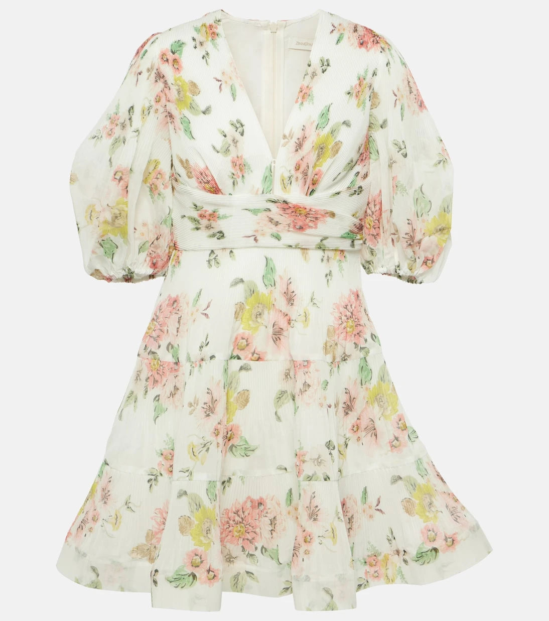 Zimmermann - Floral pleated minidress