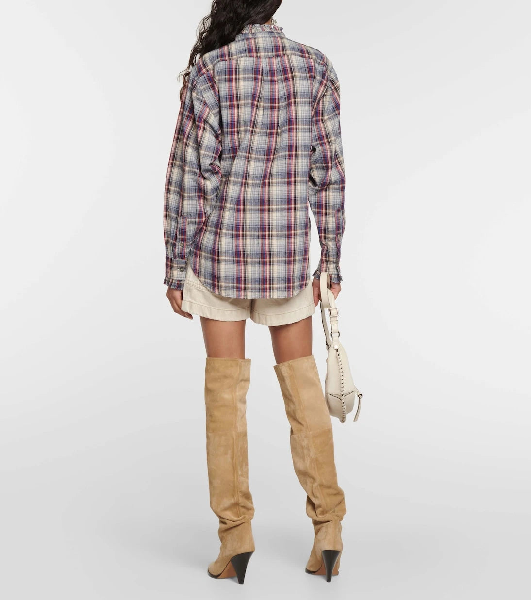Marant Etoile - Saoli checked cotton and linen shirt