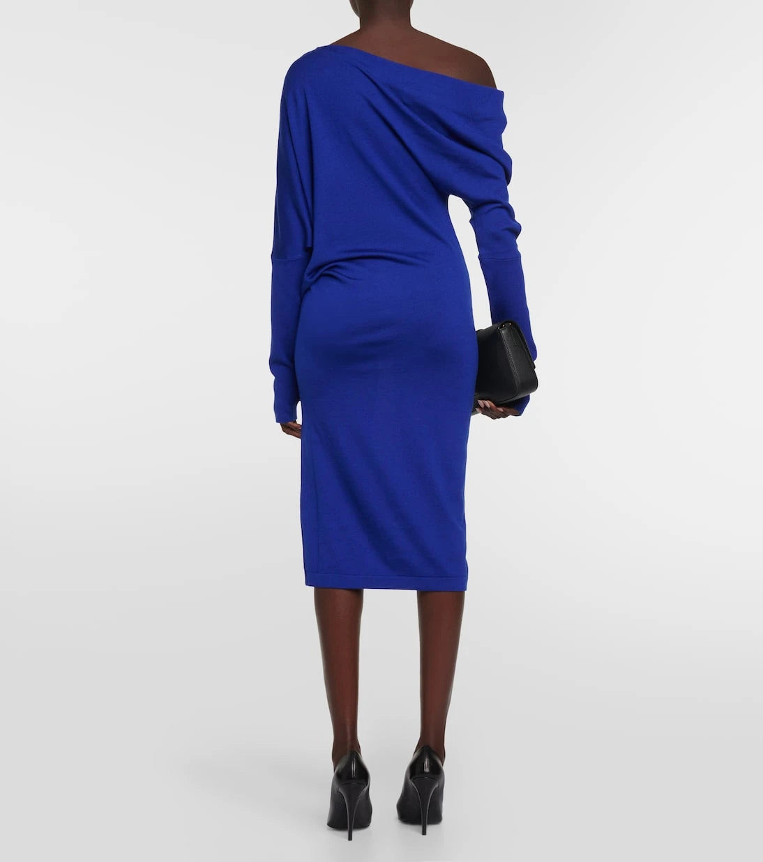 Tom Ford - Off-shoulder cashmere and silk midi dress