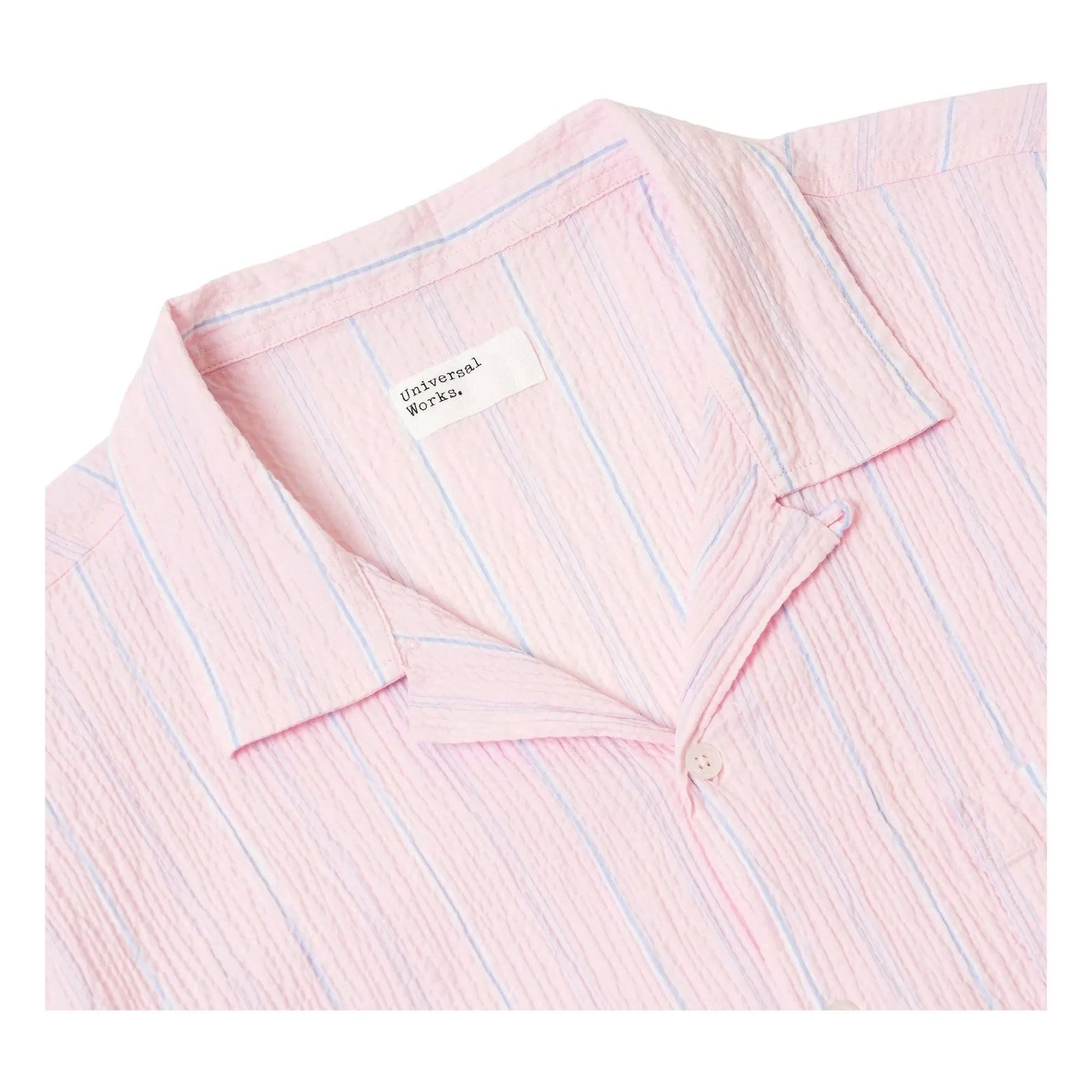 Universal Works - Striped Road Shirt | Pink