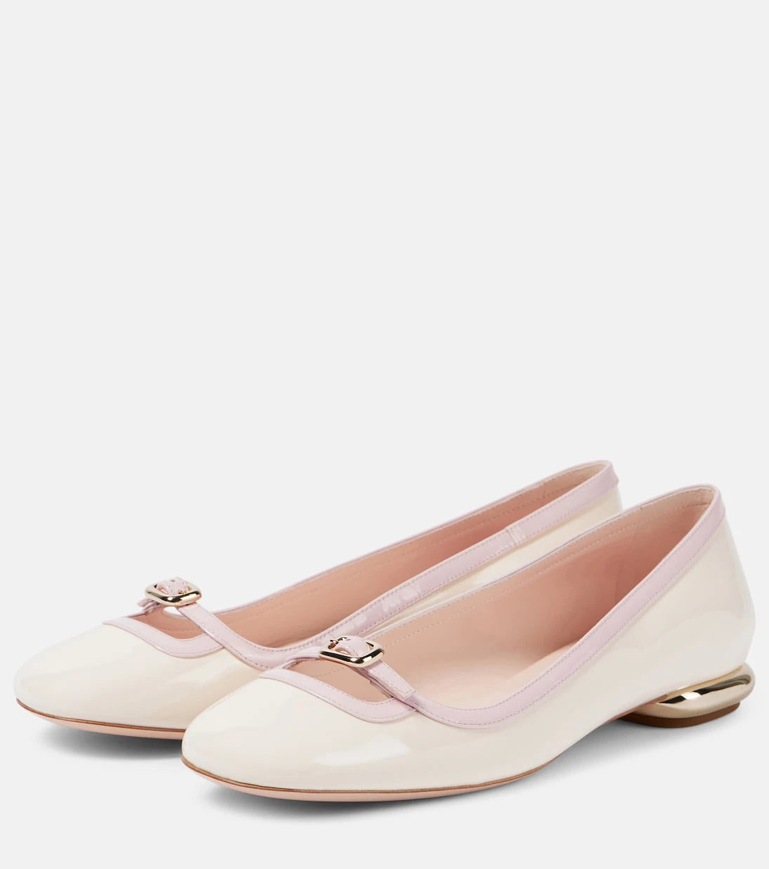 Roger Vivier - Choc B Mini leather ballet flats