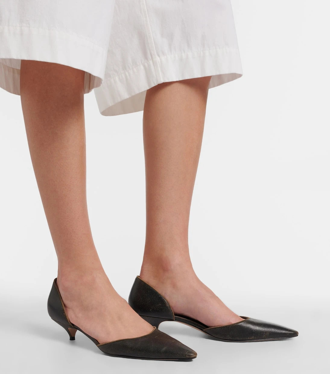 The Row - Liisa D'Orsay suede pumps