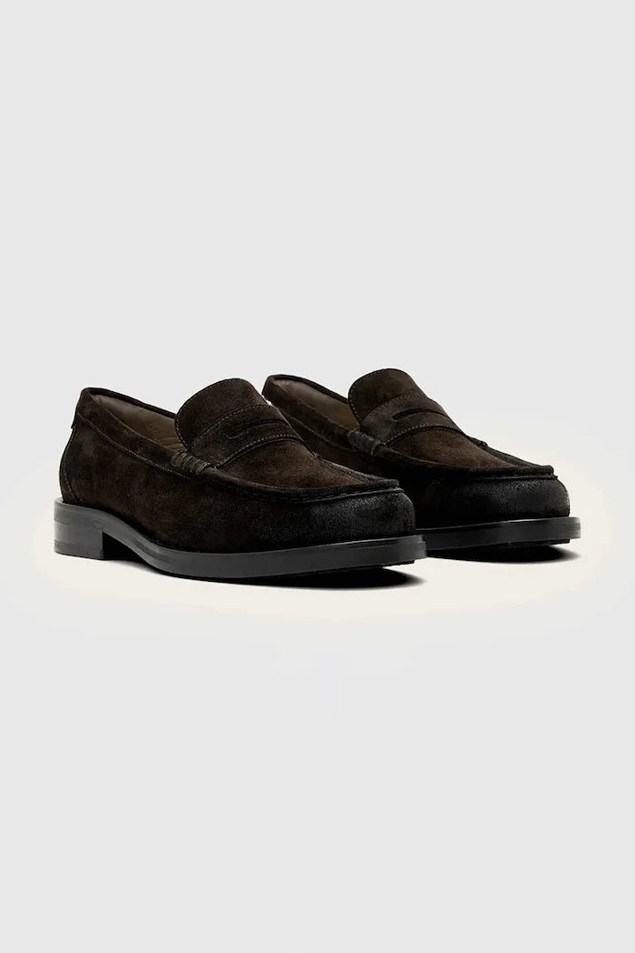 Велурени мокасини AllSaints Bloom Suede Loafer