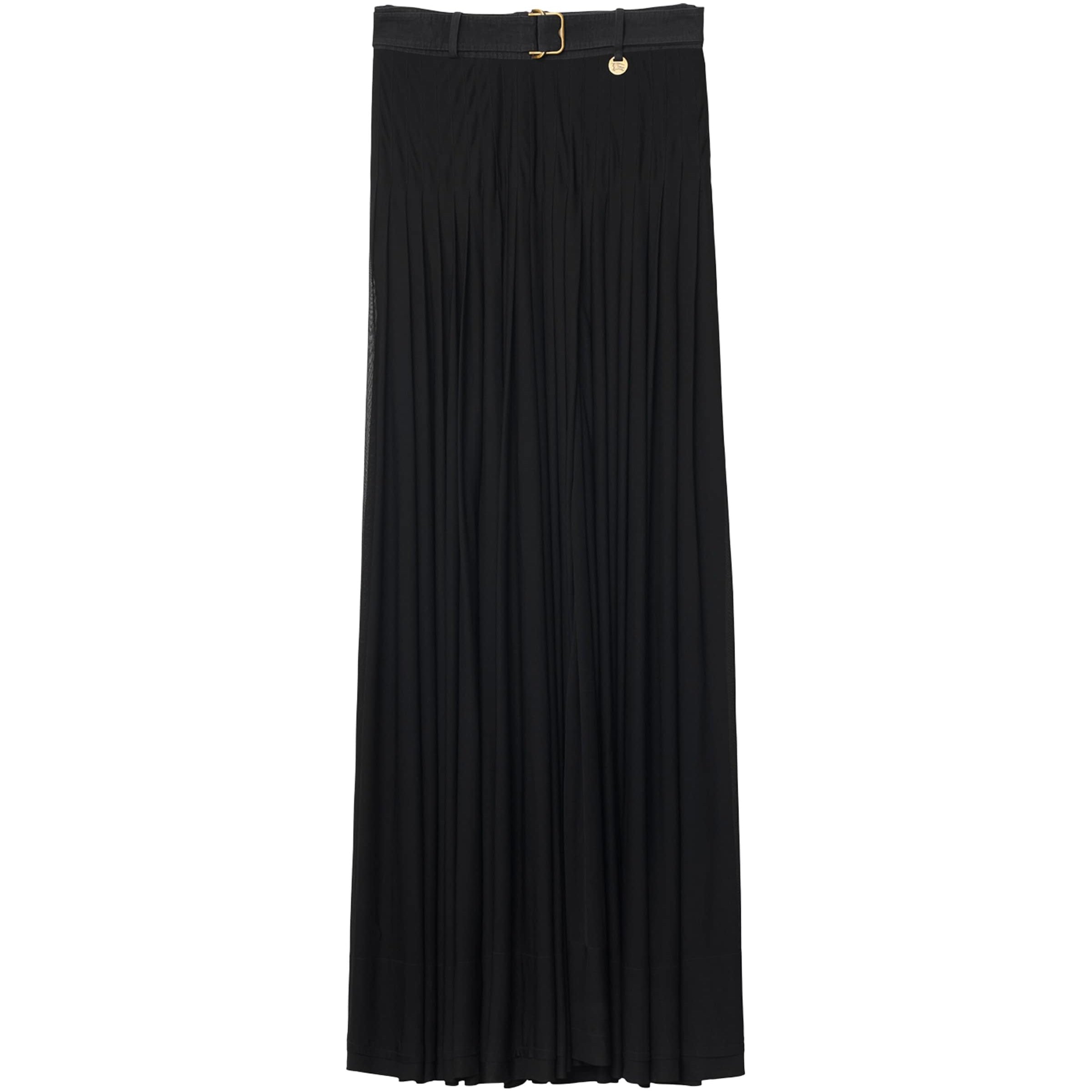 Black Pleated Maxi Skirt
