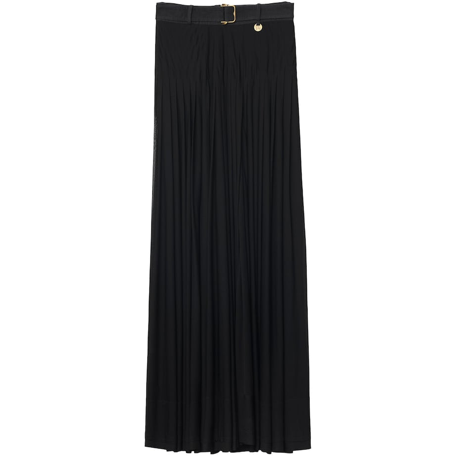 Burberry Black Pleated Maxi Skirt
