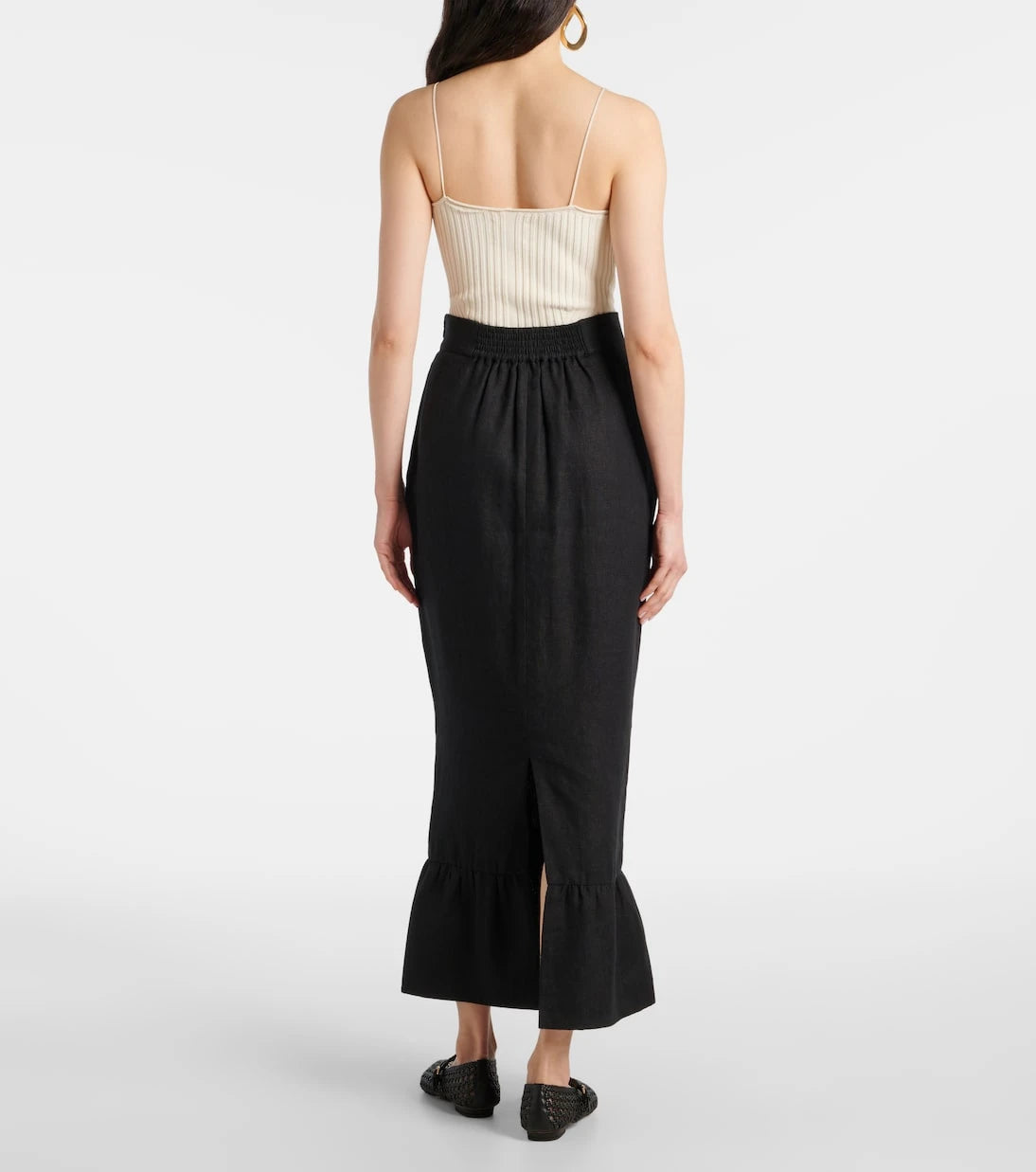 Posse - Matilda tiered linen pencil skirt