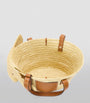 LOEWE Beige Small Woven Elephant Basket Tote Bag