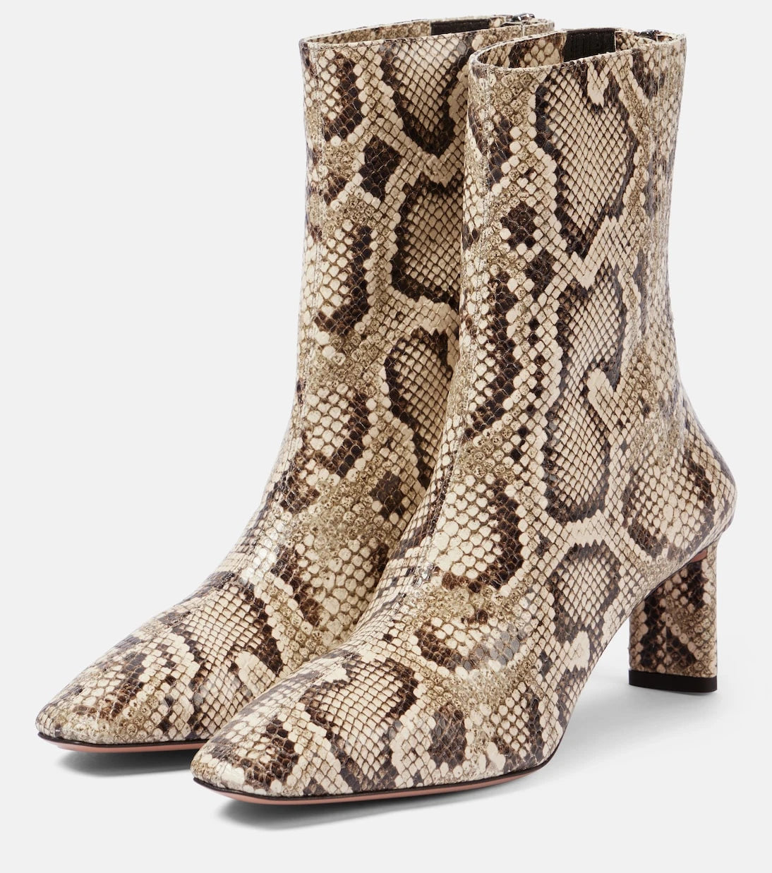 Aquazzura - Blade snake-effect leather ankle boots
