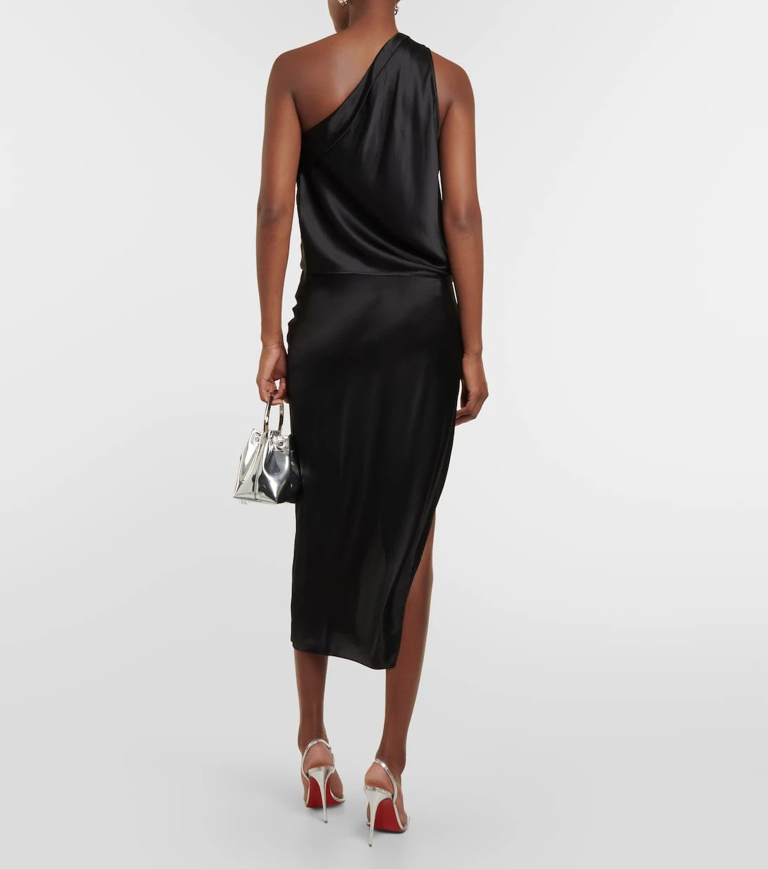 The Sei - Draped one-shoulder silk satin top