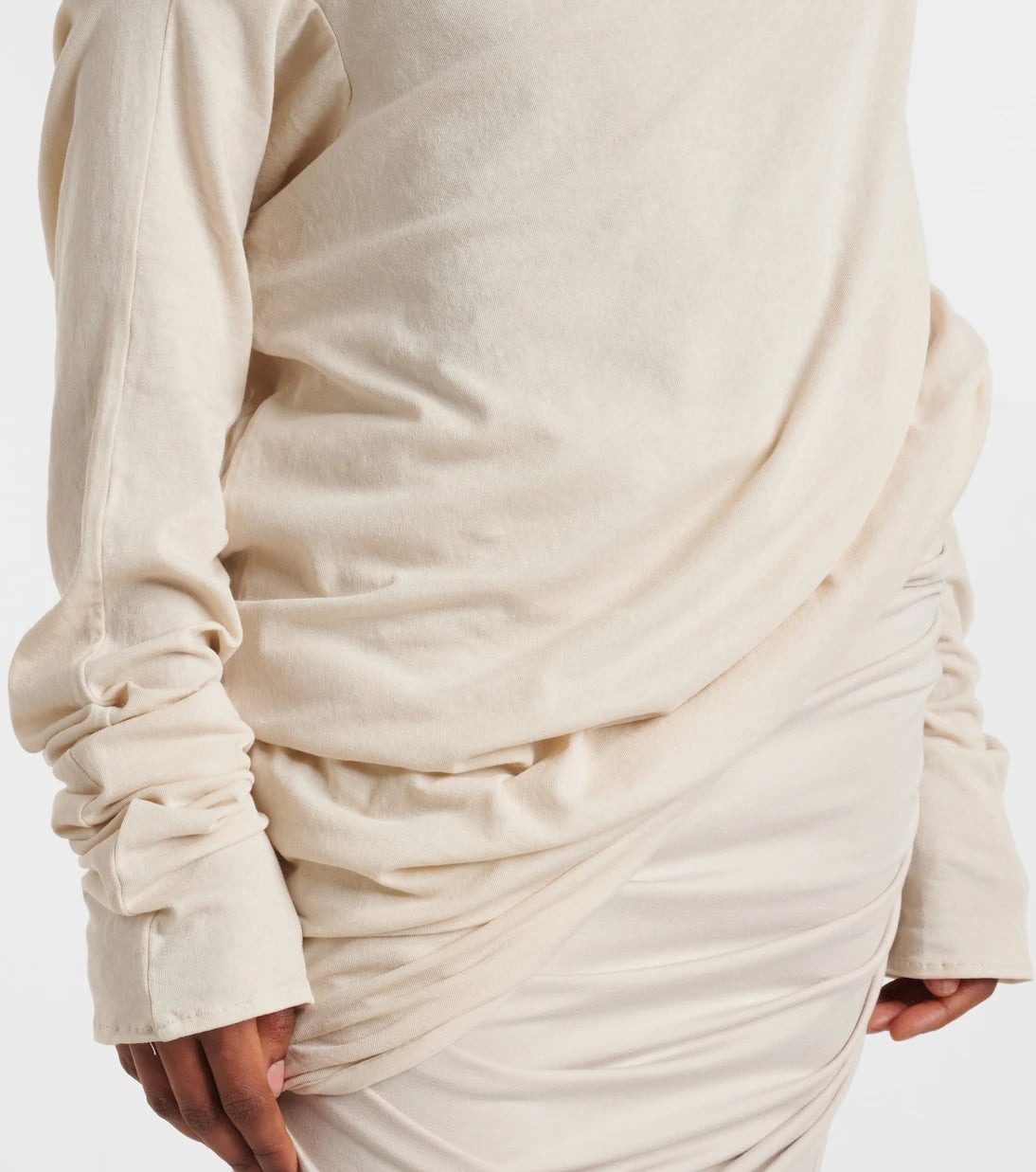 Entire Studios - Bound off-shoulder cotton-blend top