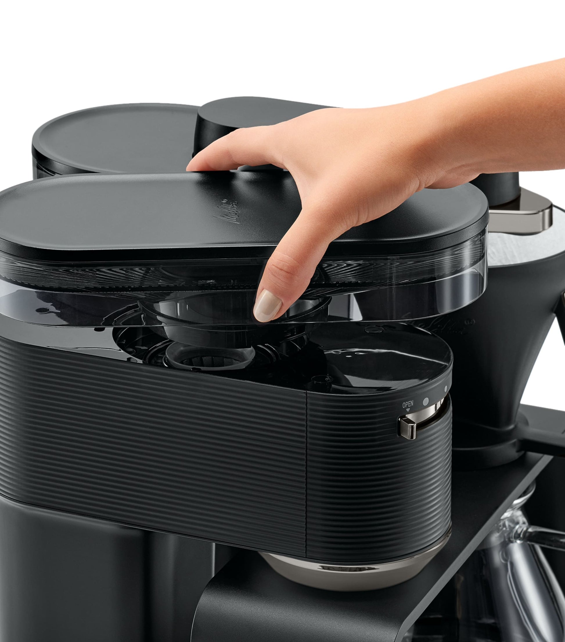 EPOS Chrome Coffee Machine with Grinder