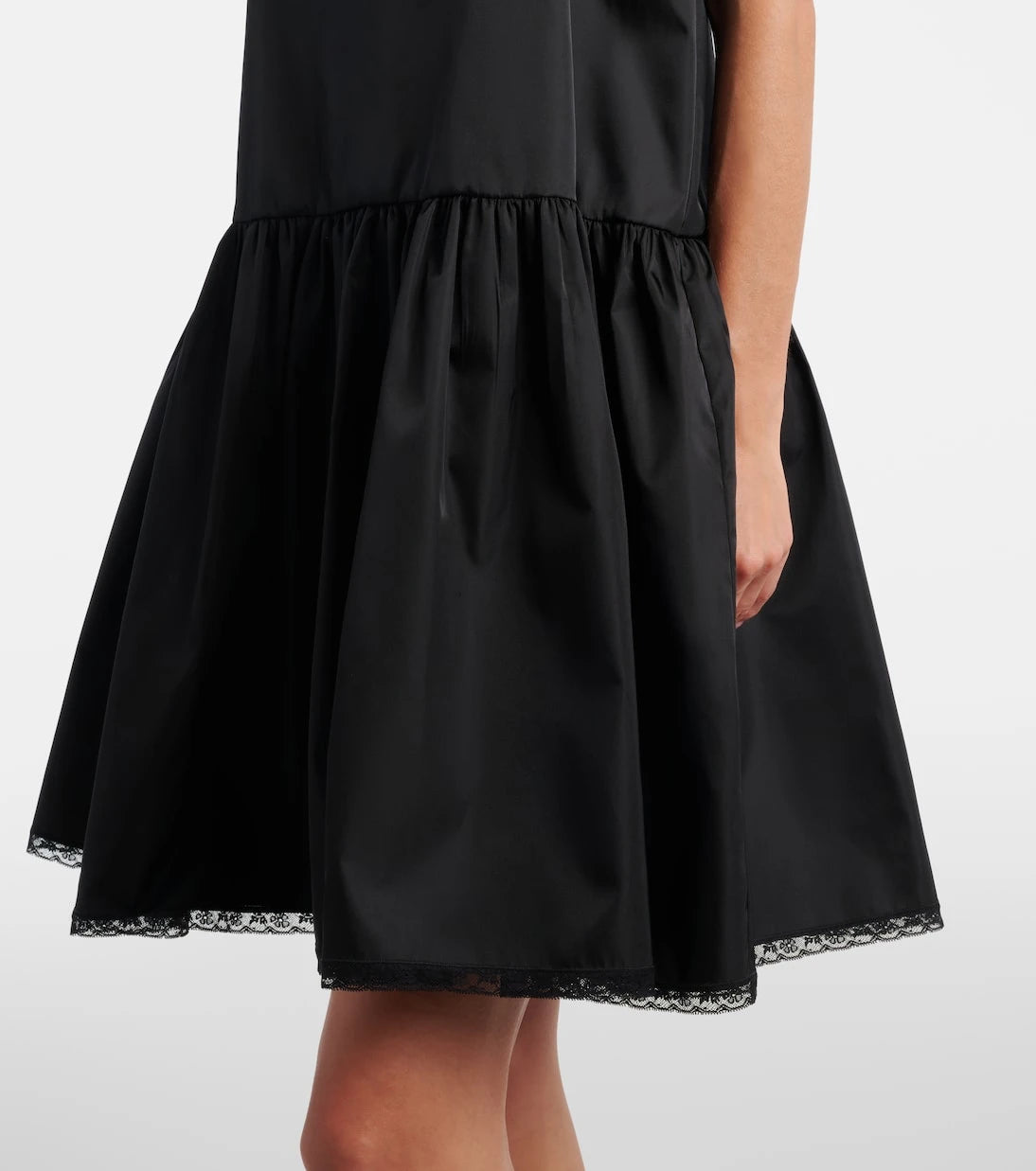 Prada - Re-Nylon lace-trimmed minidress