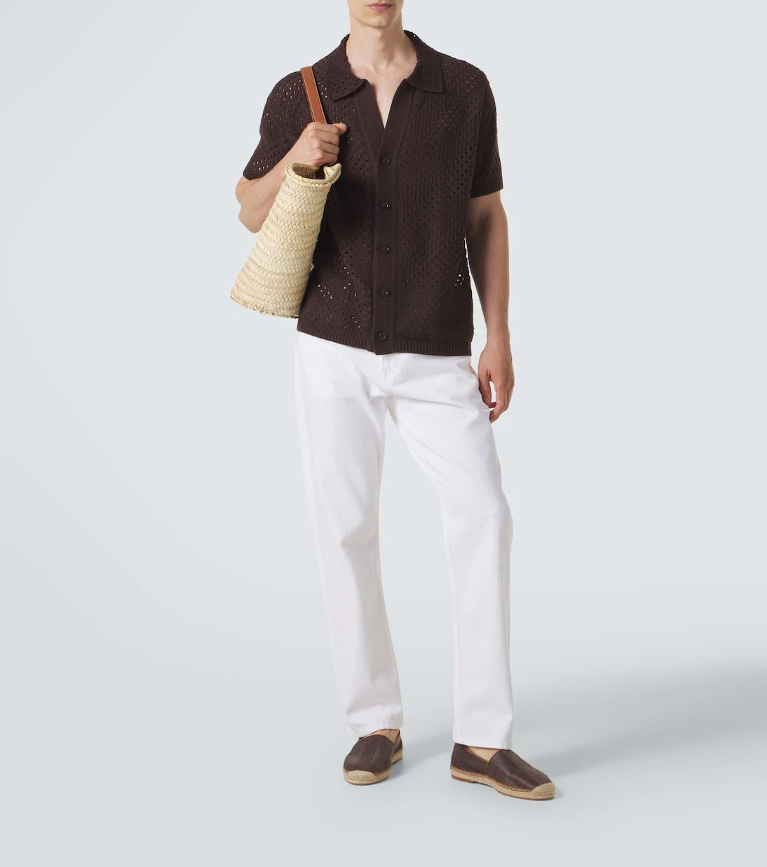 Frescobol Carioca - Pinto crochet cotton shirt