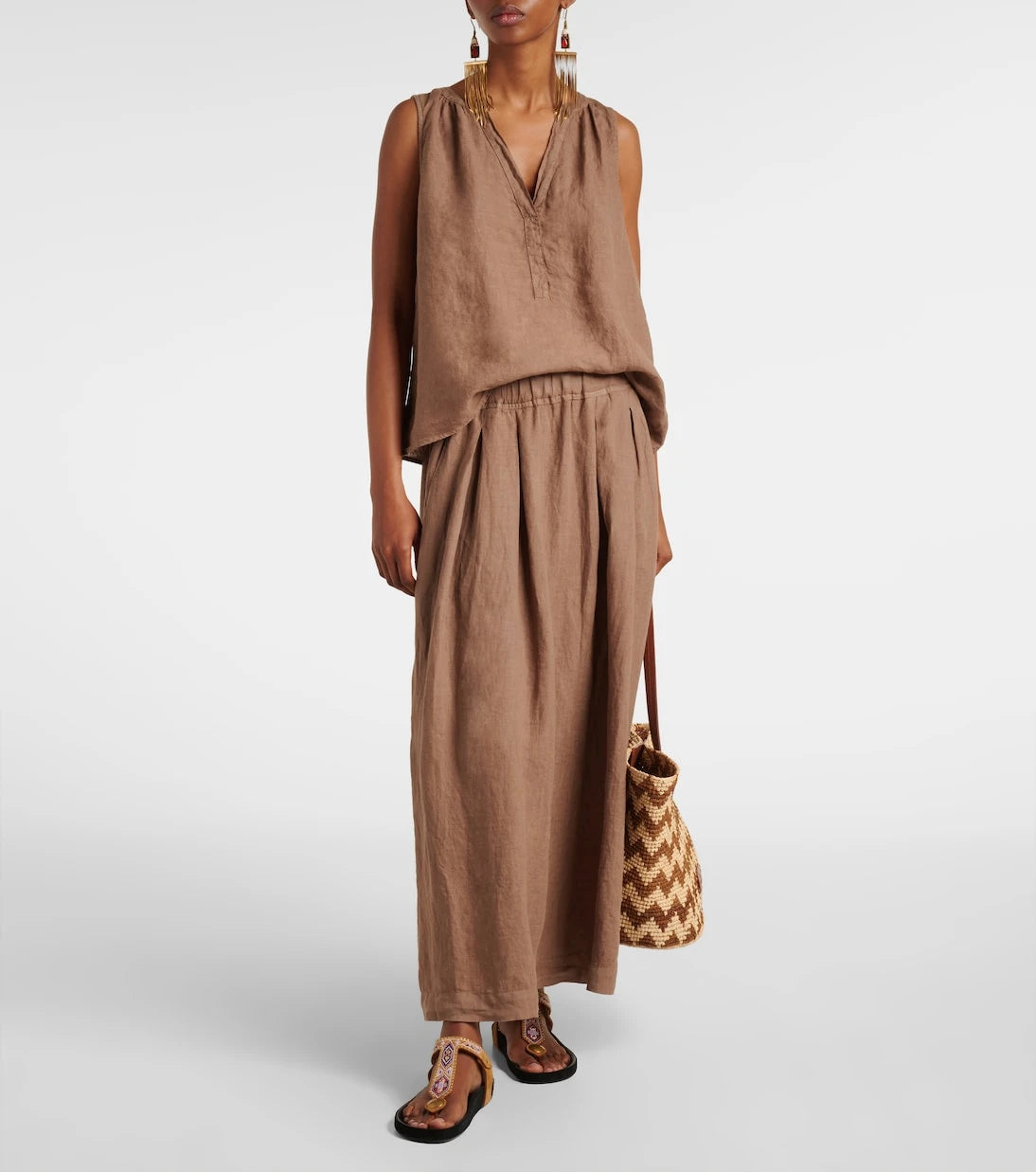 Velvet - Linda linen maxi skirt