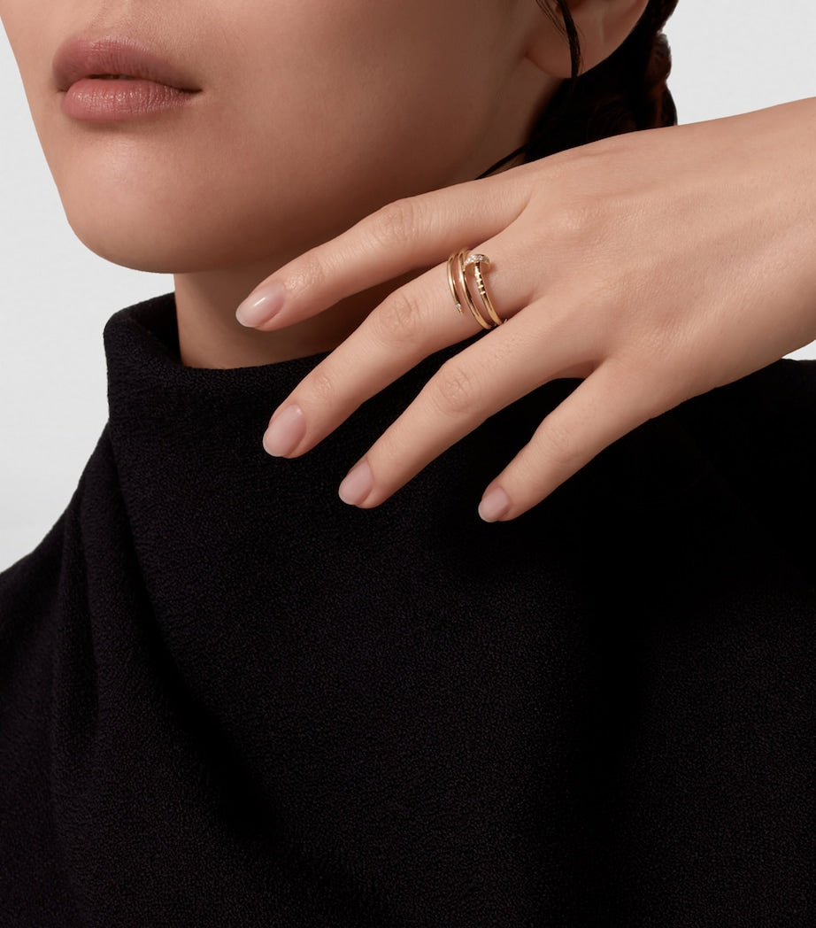 Cartier Yellow Gold and Diamond Double Juste Un Clou Ring