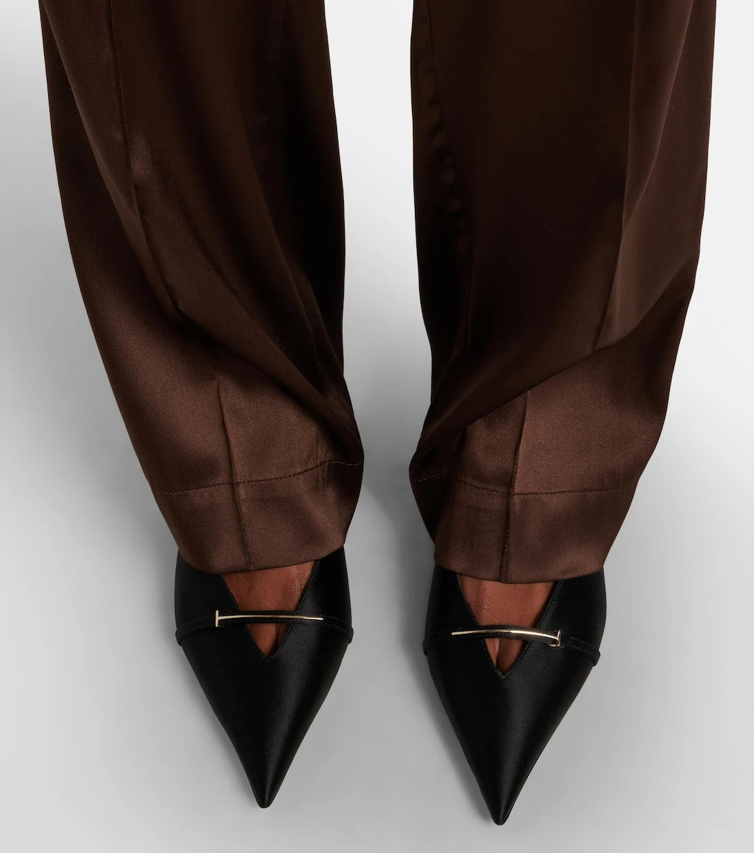 Tom Ford - T Icon 55 satin slingback pumps