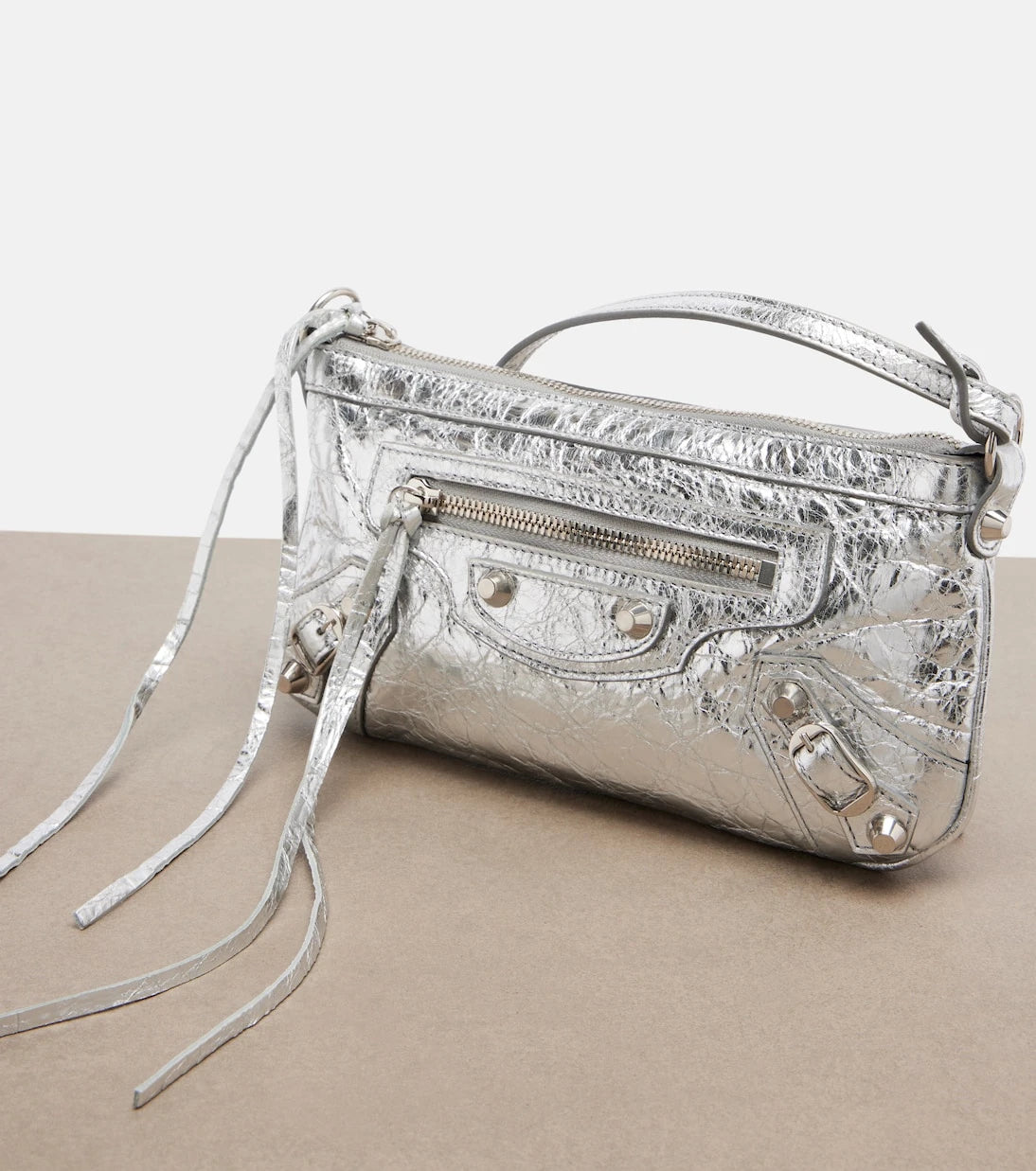 Balenciaga - Le City metallic leather shoulder bag