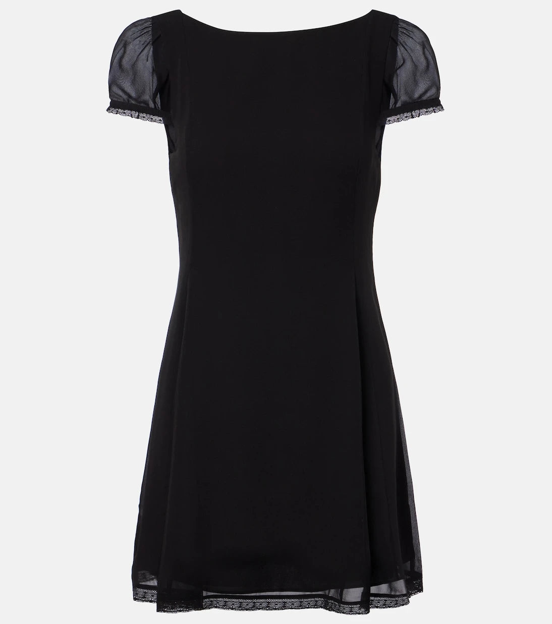 Posse - Priscilla lace-trimmed silk minidress