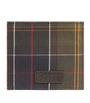 Cotton Leather-Detail Tartan Wallet