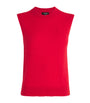 Red Alpaca-Blend Knitted Vest