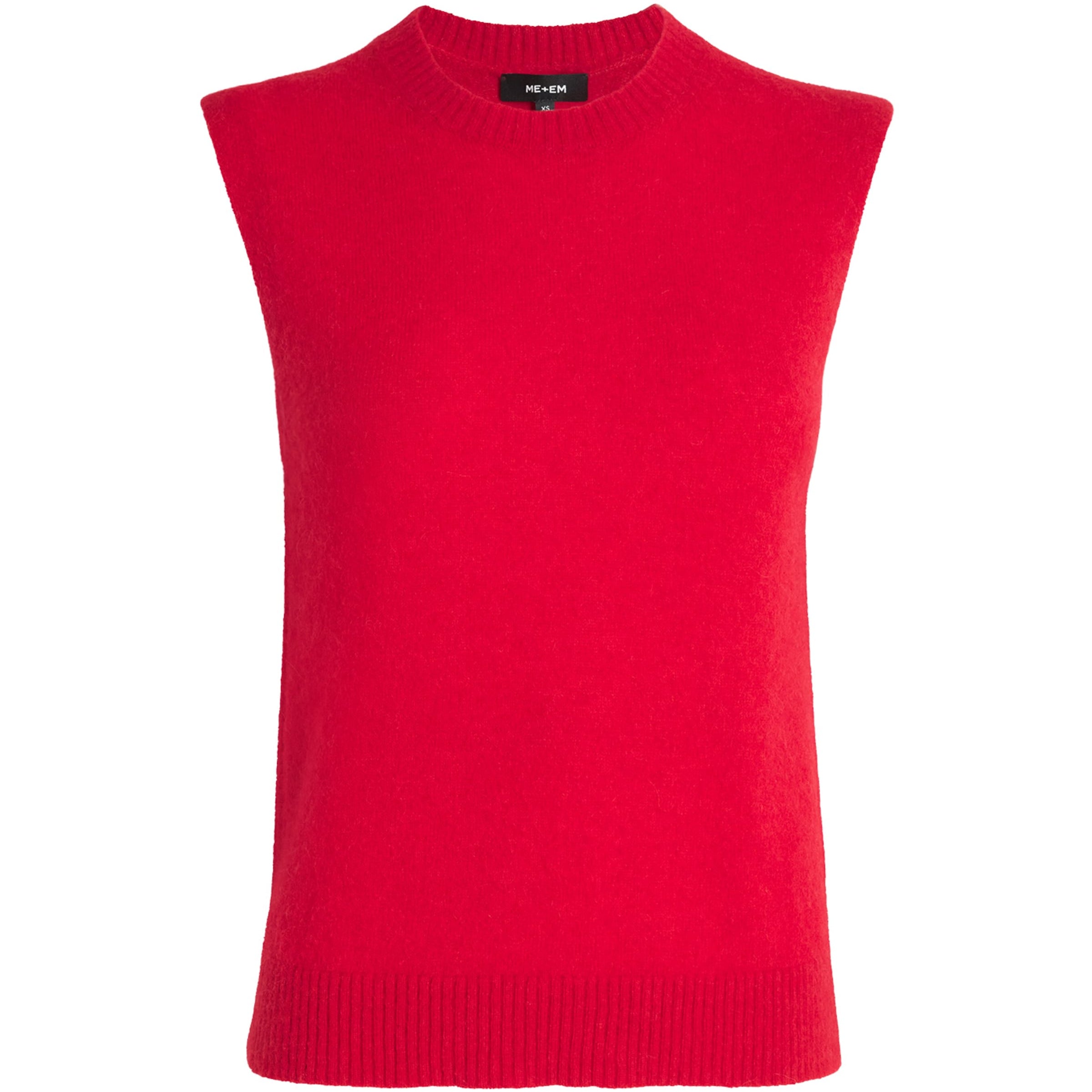 Red Alpaca-Blend Knitted Vest