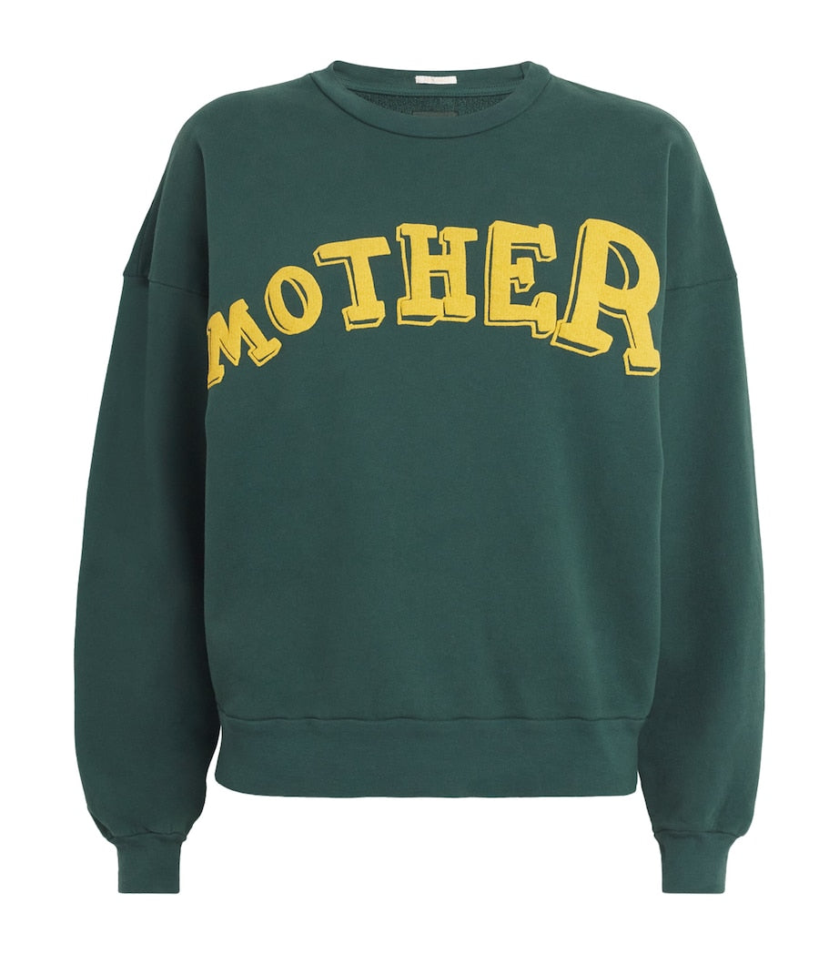 MOTHER Green The Drop Square Sweatshirt