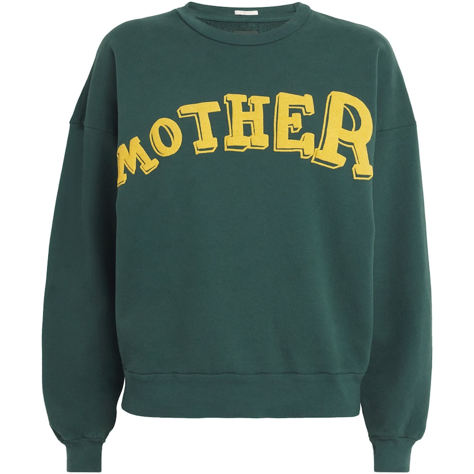 MOTHER Green The Drop Square Sweatshirt