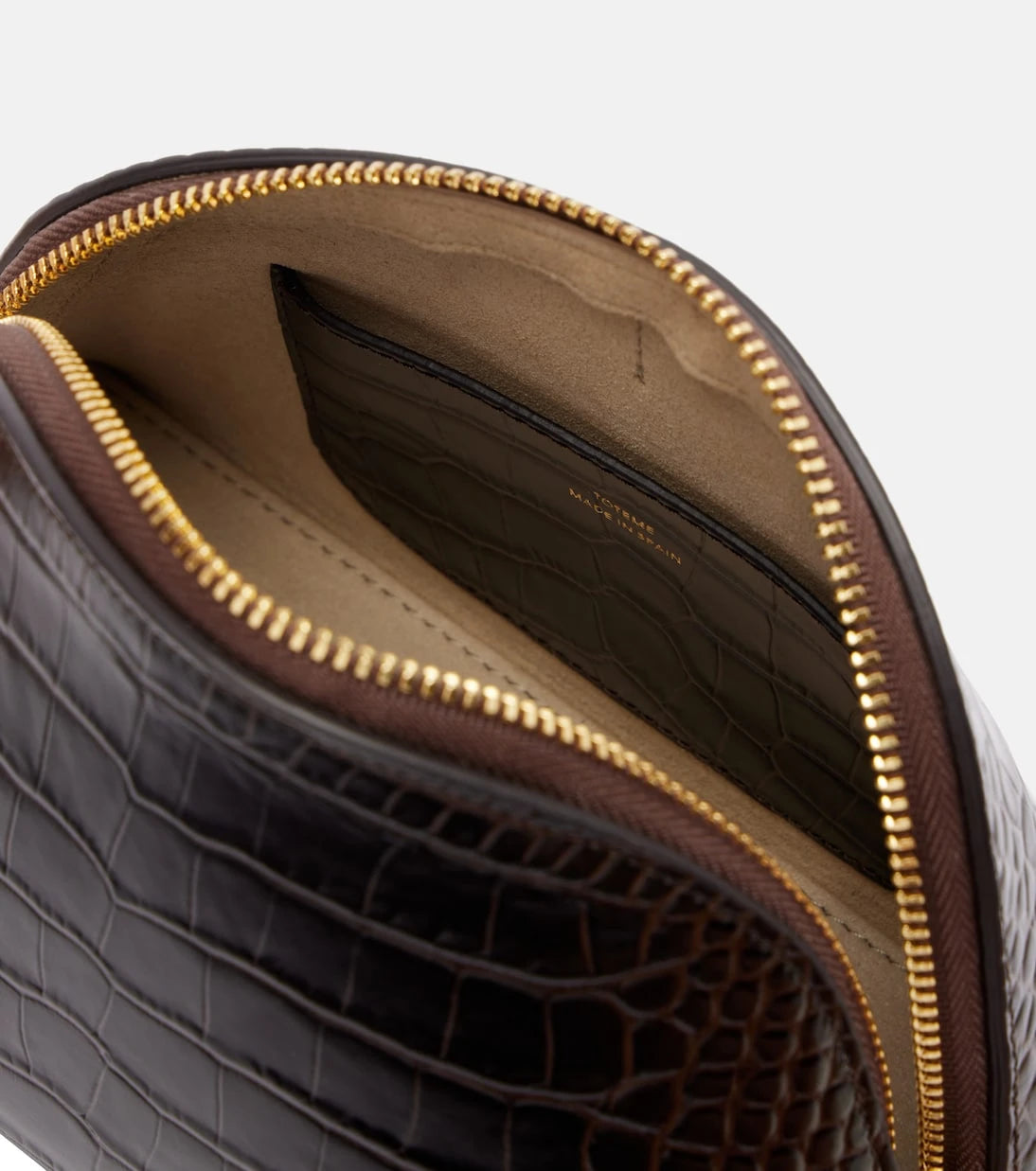 Toteme - Small croc-effect leather pouch