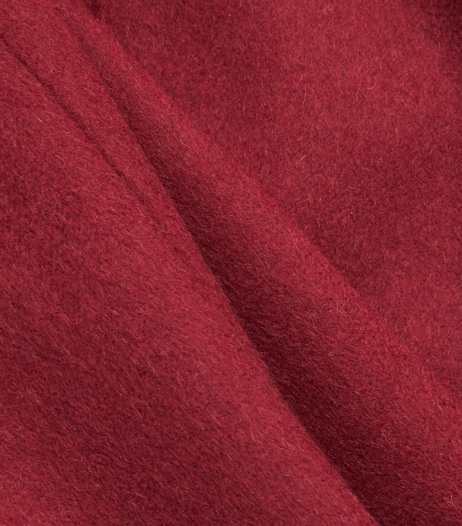 Max Mara Red Camelwool Straight Trousers