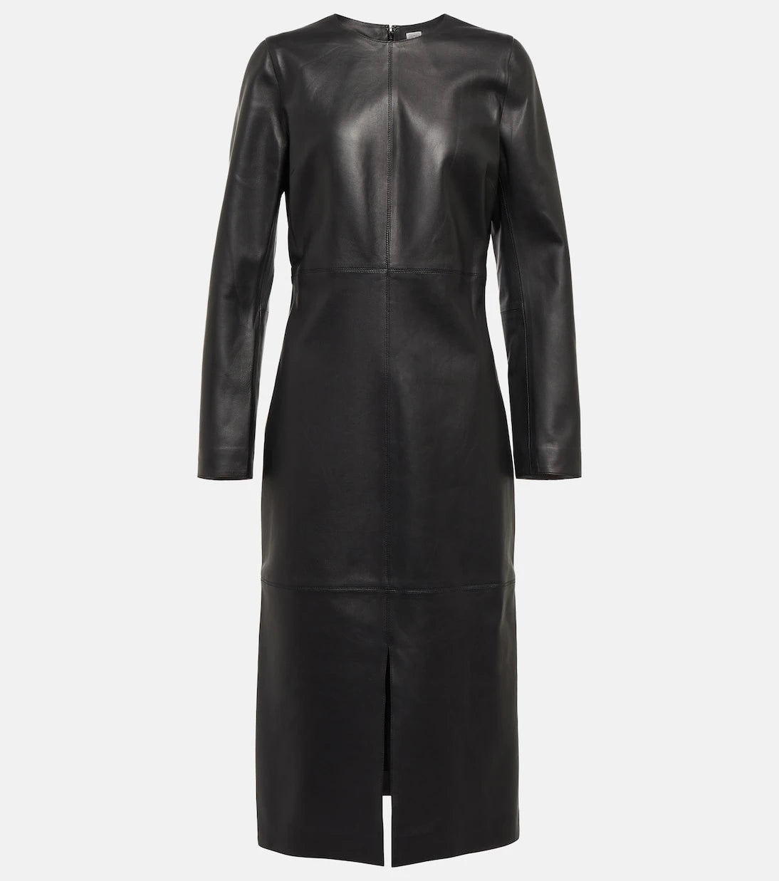 Toteme - Paneled leather midi dress