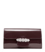 Jimmy Choo Burgundy Bing Patent Leather Wallet-On-Chain