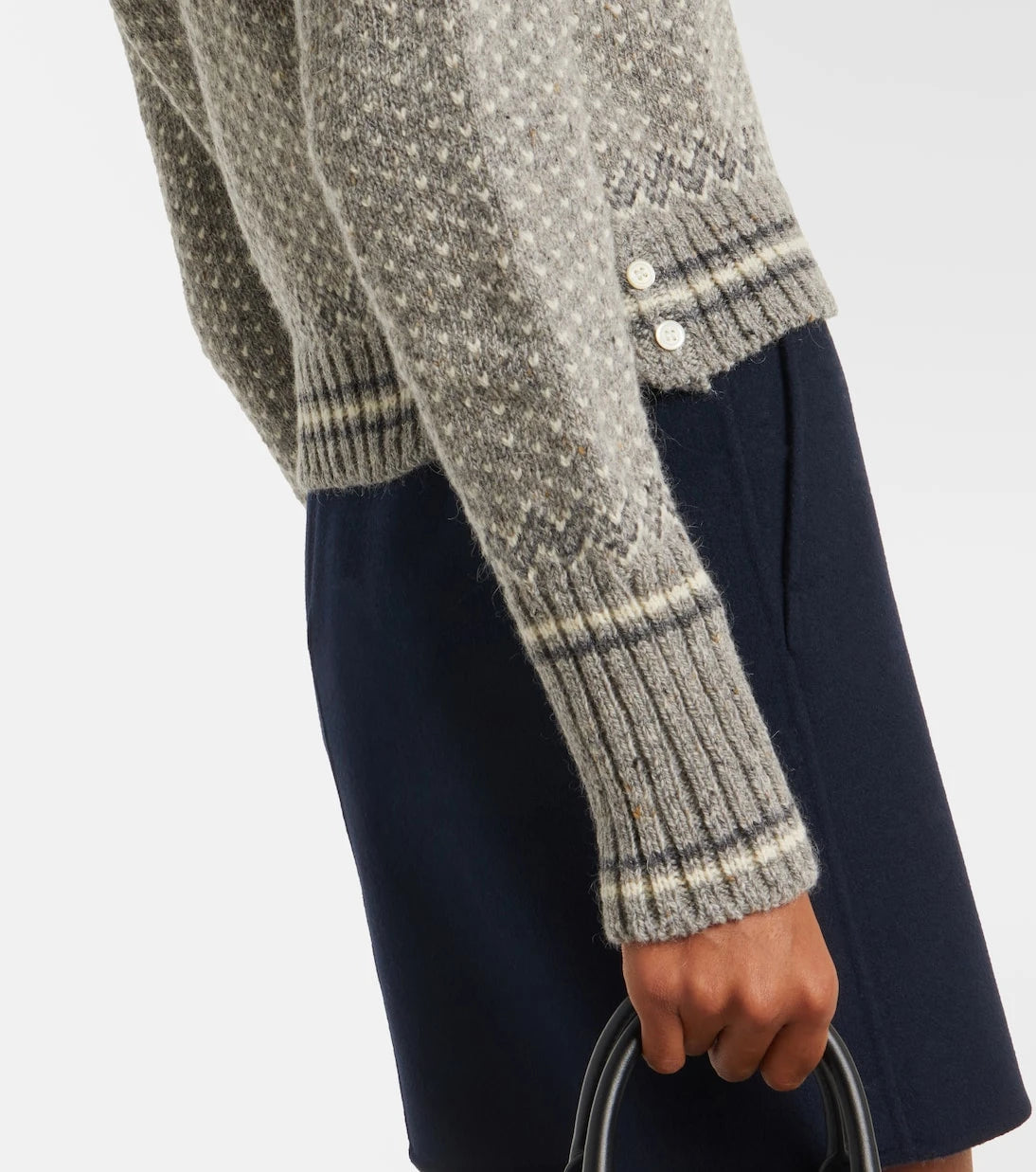 Thom Browne - كارديجان من الصوف والموهير