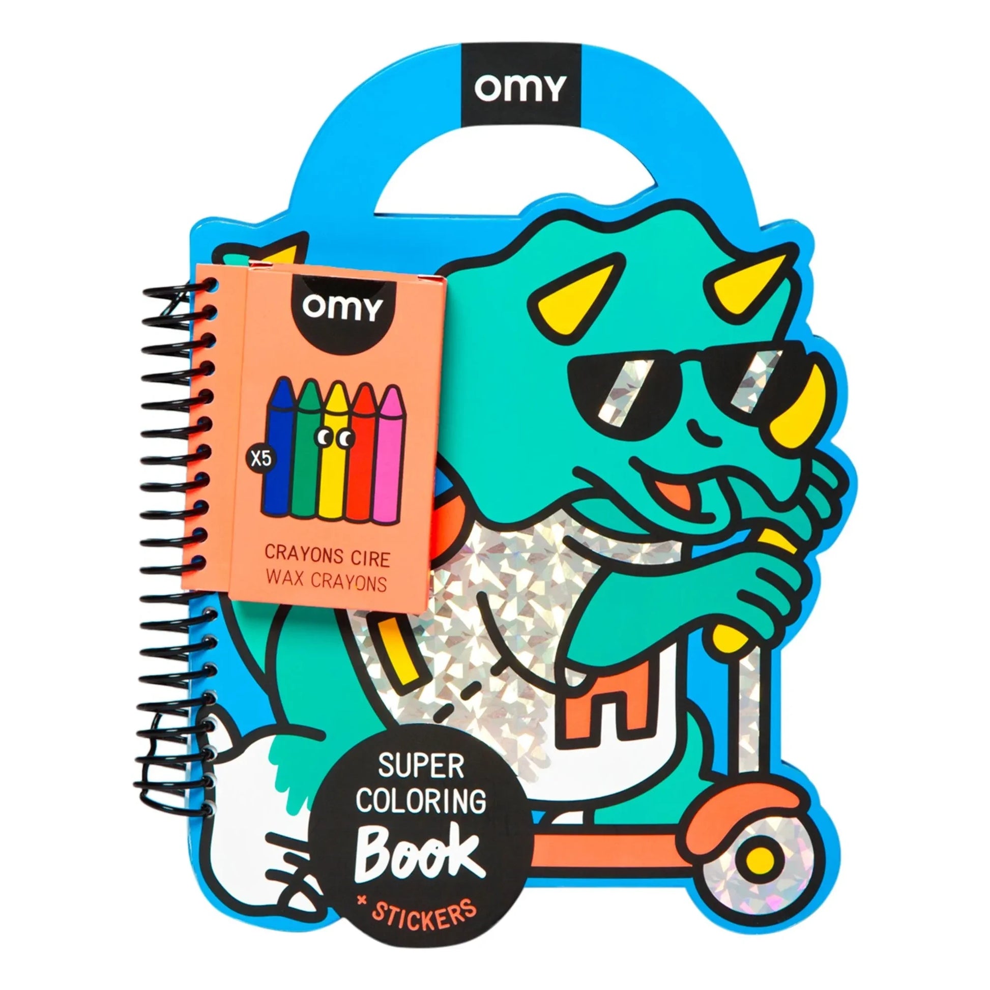 Omy - Dino coloring book with stickers
