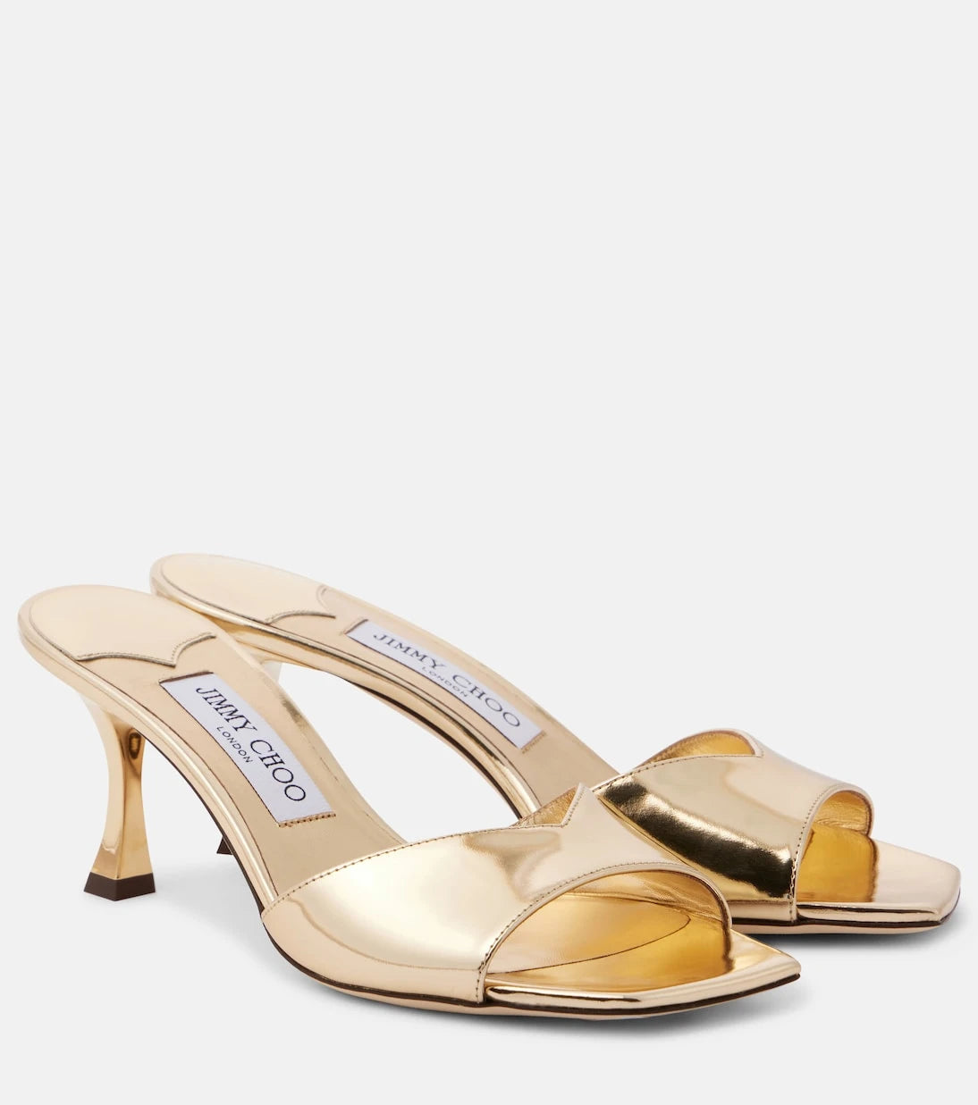 Jimmy Choo - Skye 70 metallic leather mules