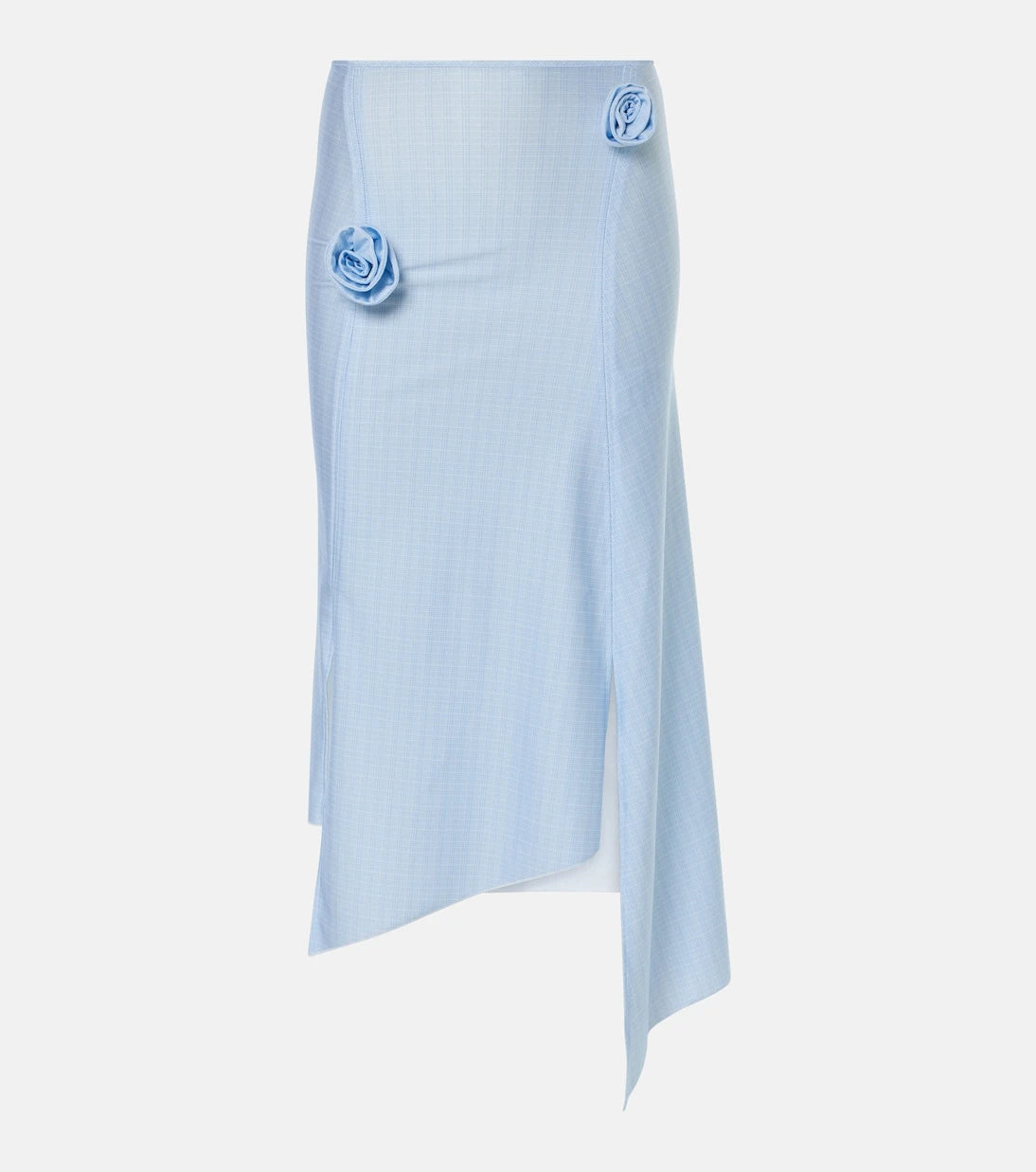 Coperni - Floral-appliqué asymmetric midi skirt
