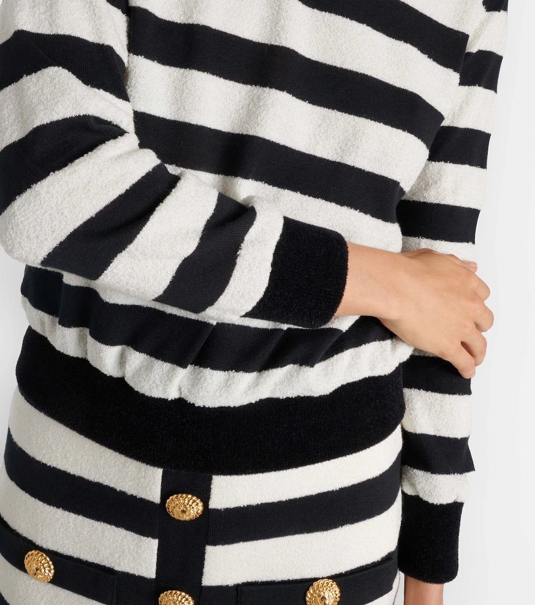 Balmain - Striped jersey top