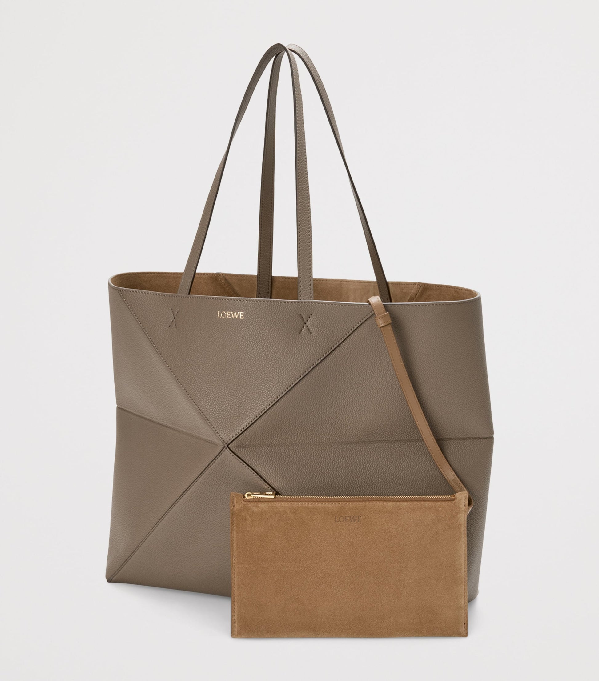 LOEWE Large Leather Puzzle Fold Tote Bag