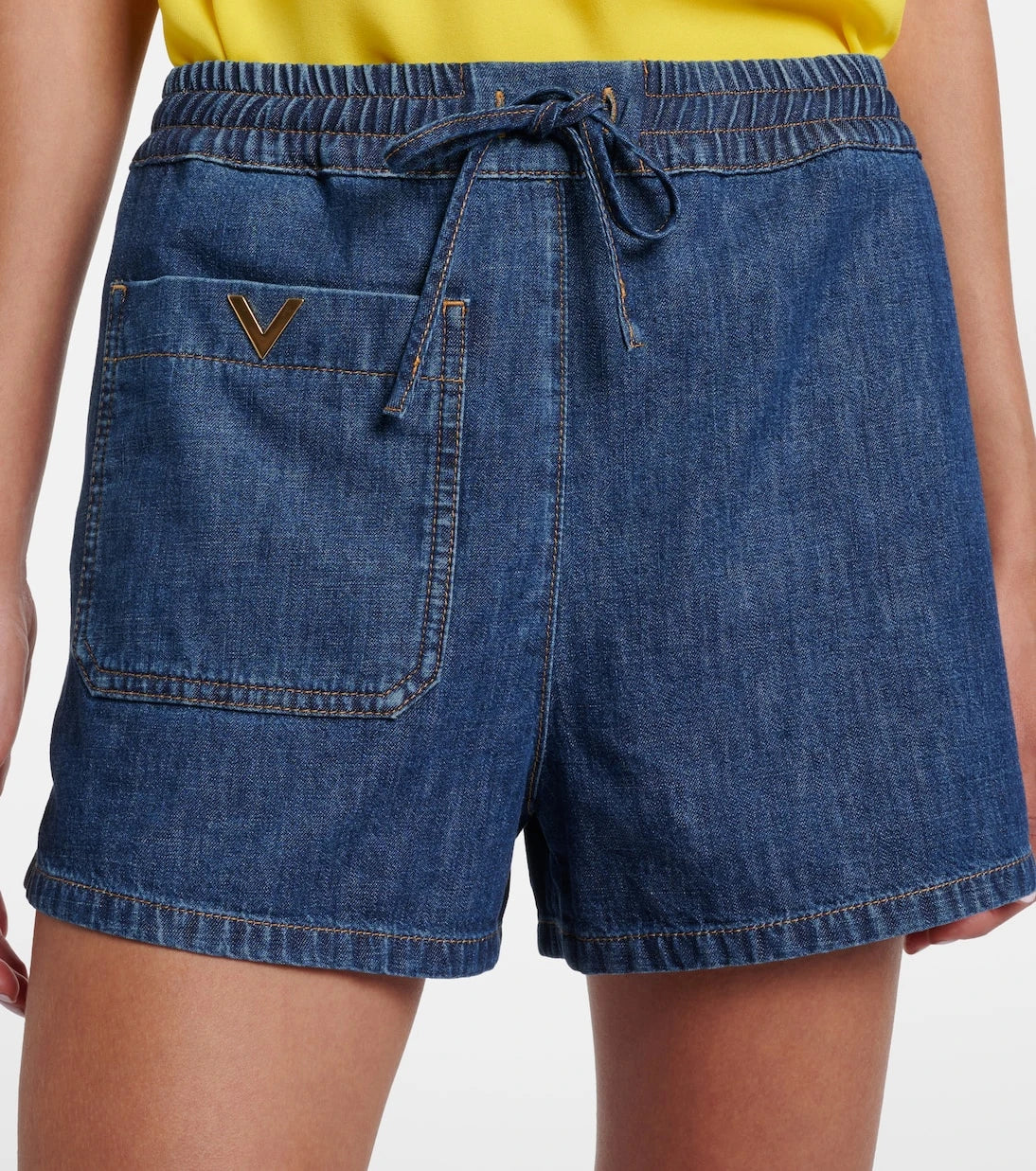 Valentino - VGold denim shorts