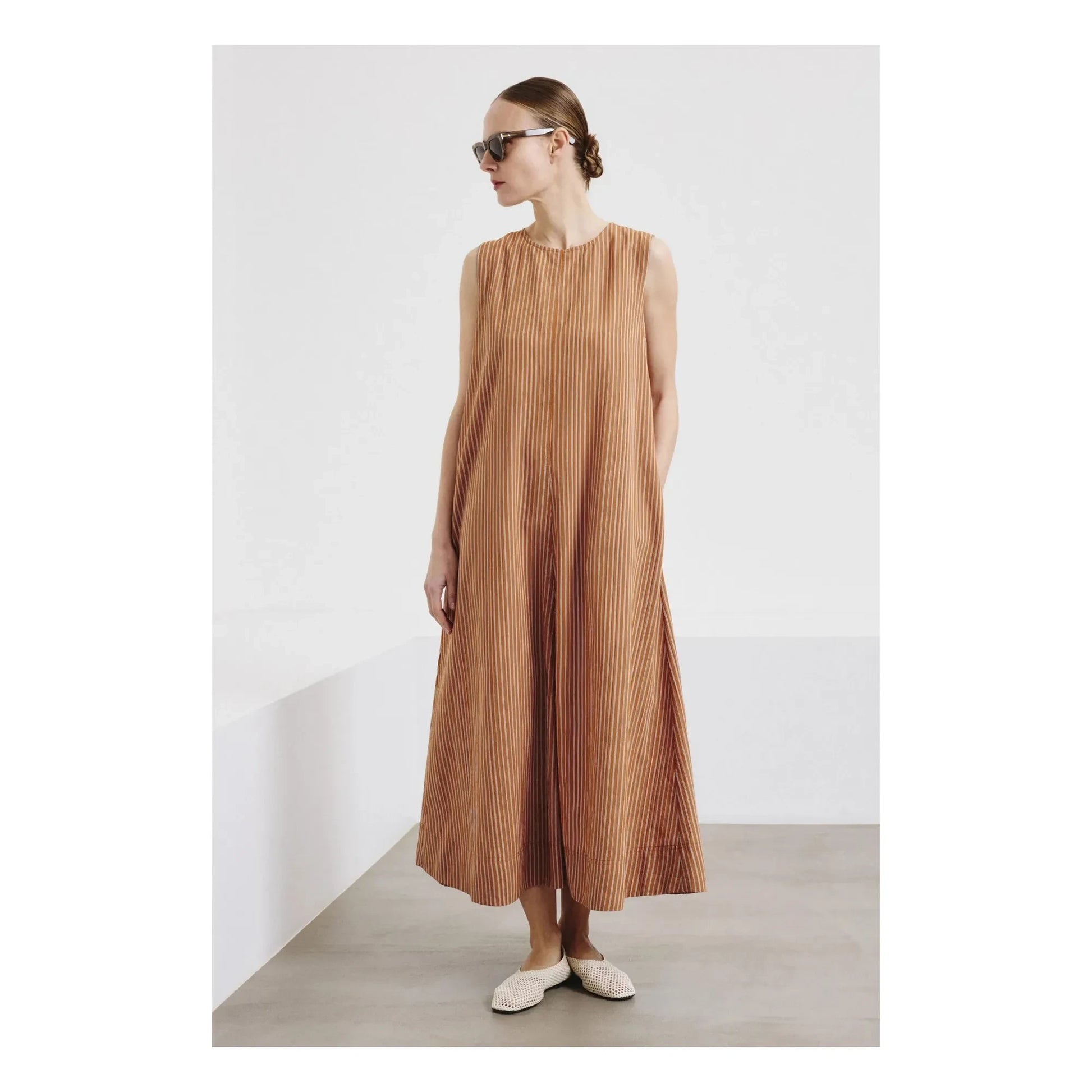 Pomandère - Stripes Dress | Apricot