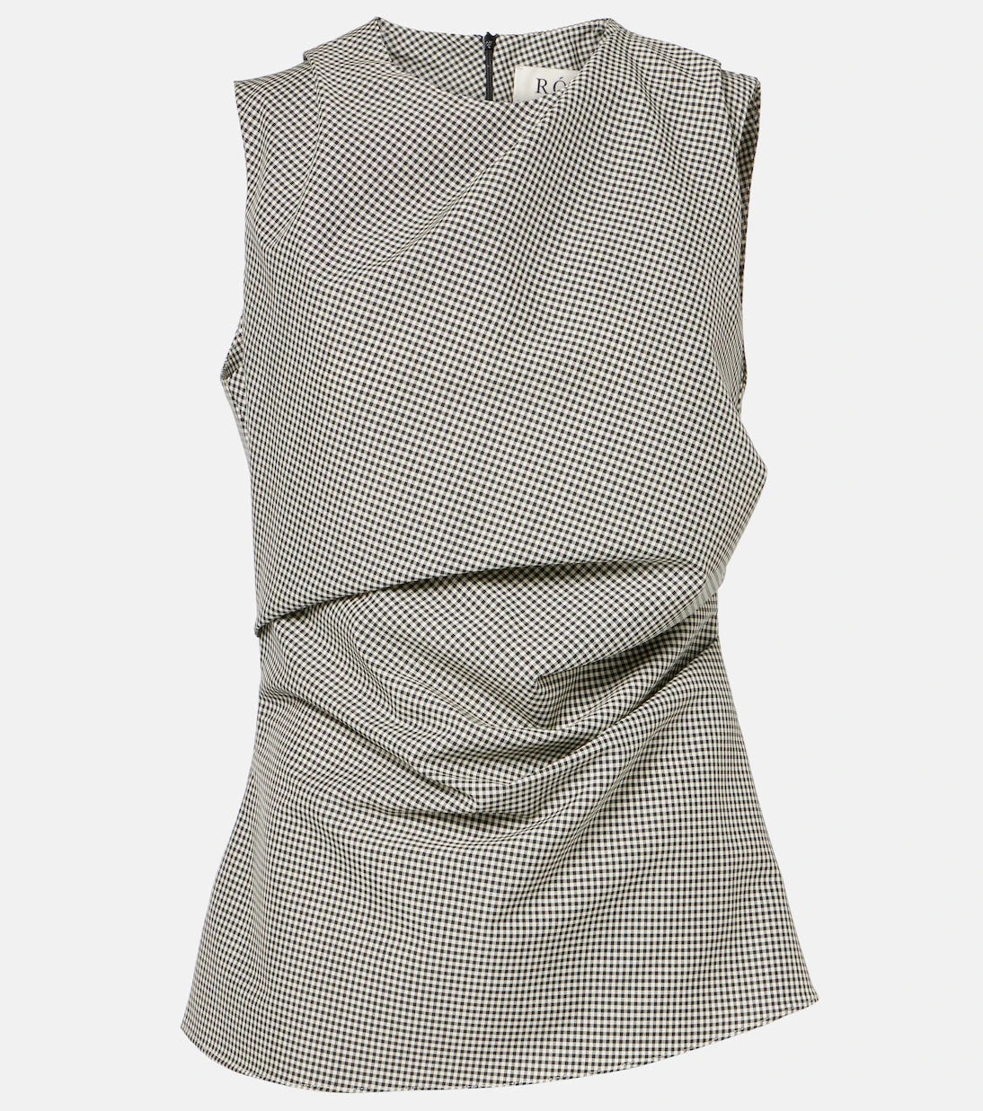 Róhe - Checked wool-blend top