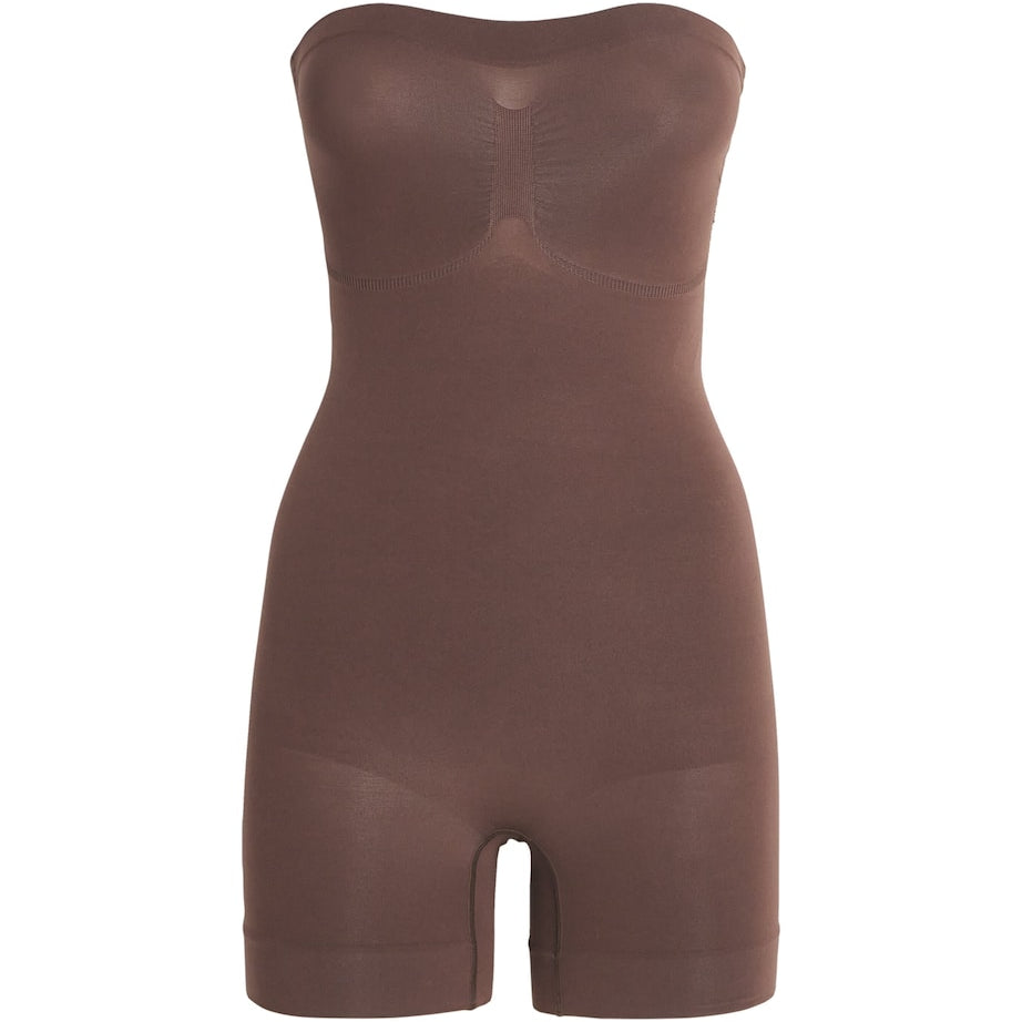 Seamless Sculpt Strapless Shorts Bodysuit COCOA