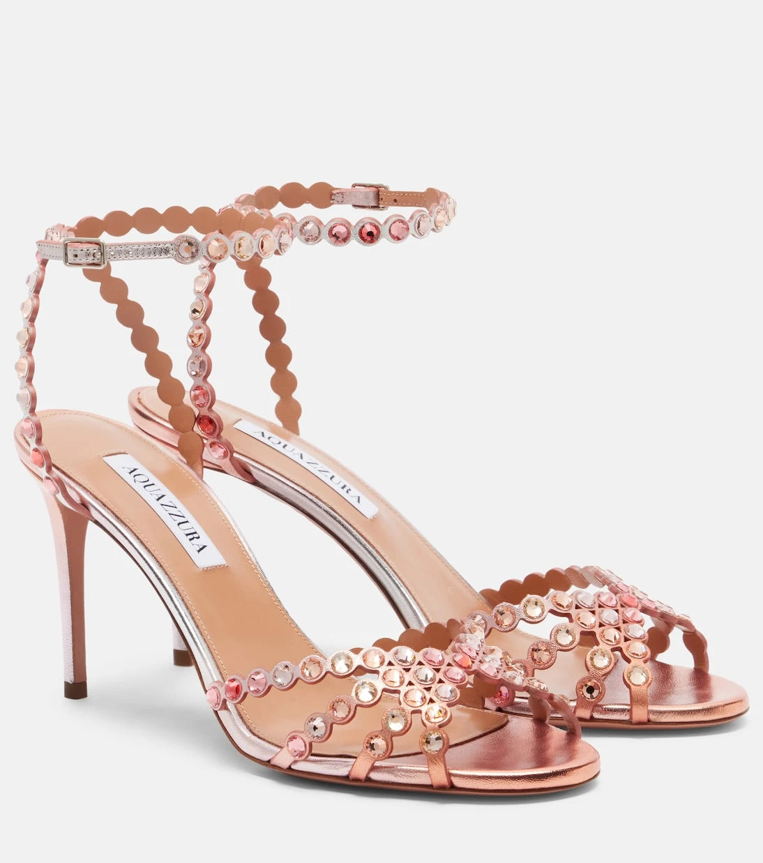 Aquazzura - Tequila embellished leather sandals
