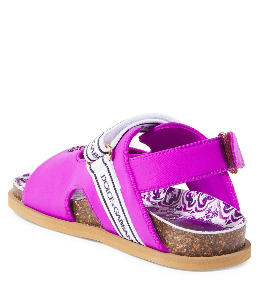 Dolce&Gabbana Kids - صنادل مزينة بشعار DG