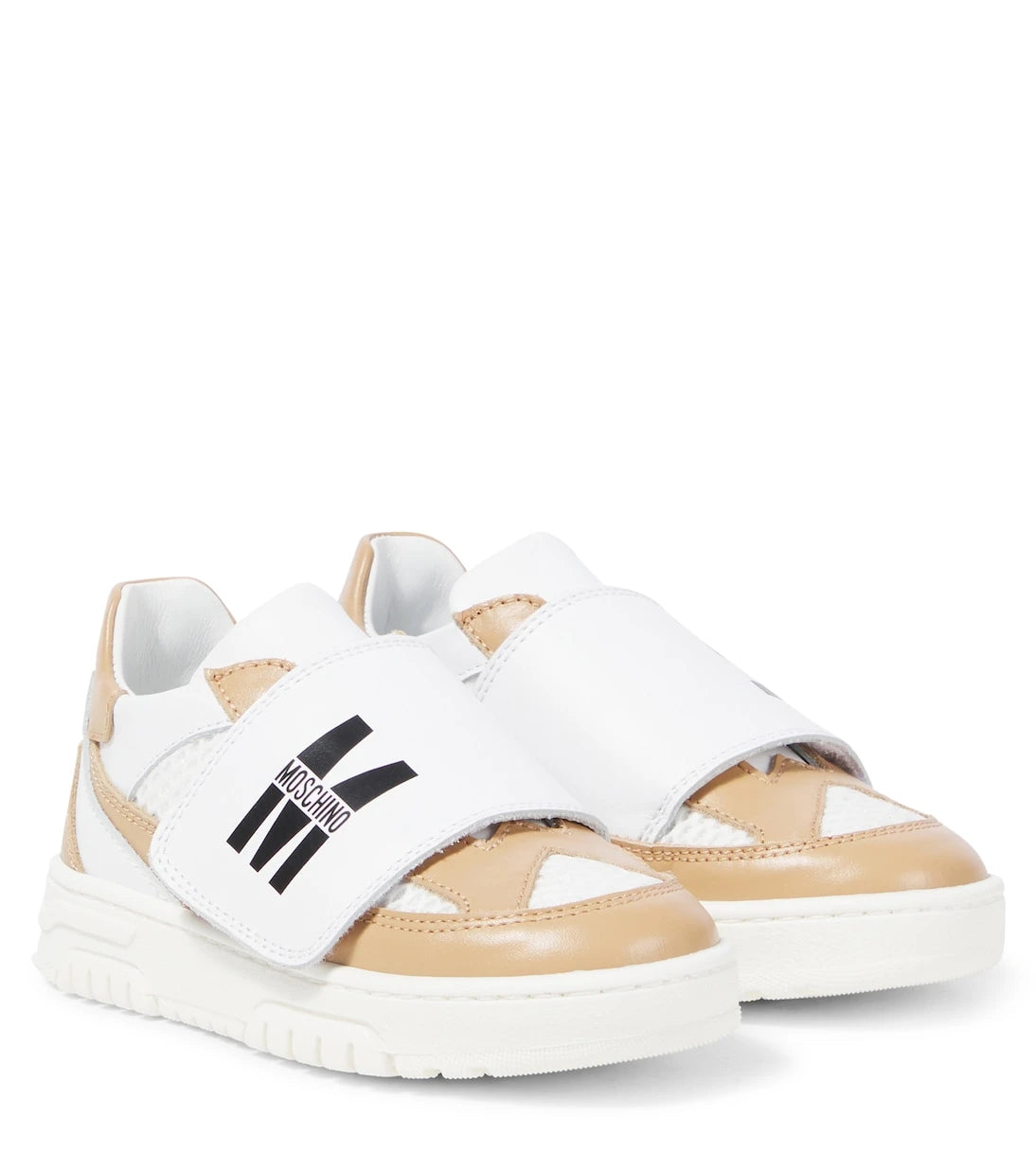 Moschino Kids - أحذية رياضية جلدية