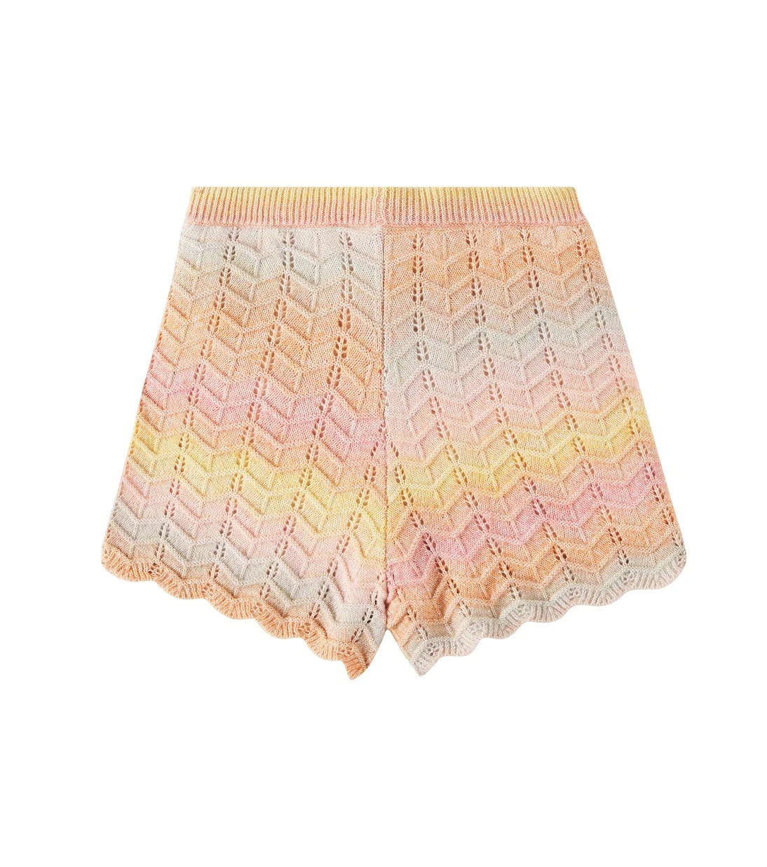 Zimmermann Kids - Tallow chevron cotton-blend shorts