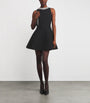 Sandro Paris Black Embellished Flared Mini Dress