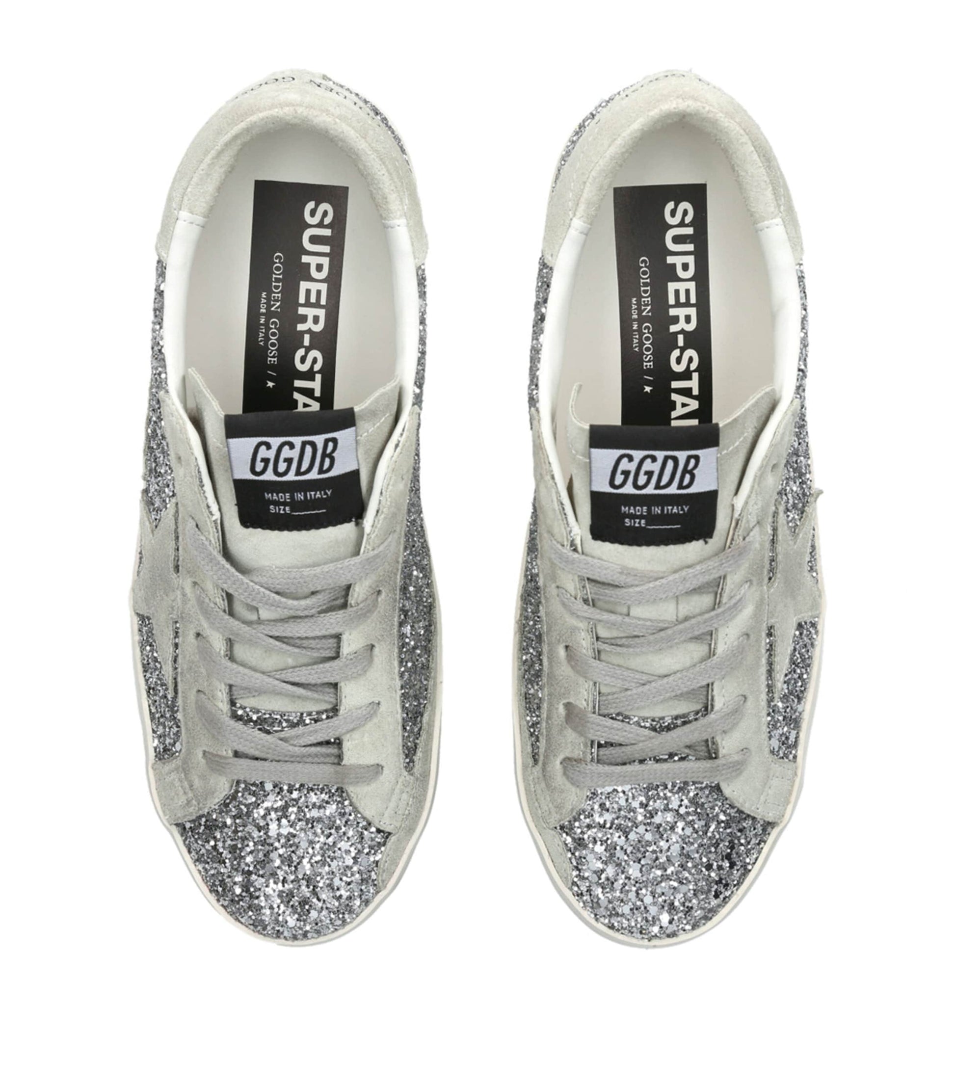 Silver Glitter Super-Star Sneakers