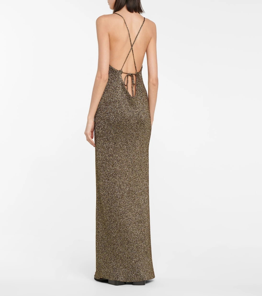Ganni - فستان ضيق من قماش محبوك مطاطي