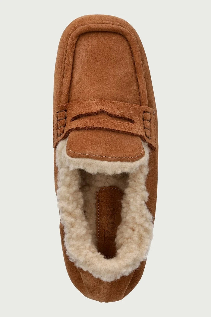 Kadın süet mokasen Penny Loafer