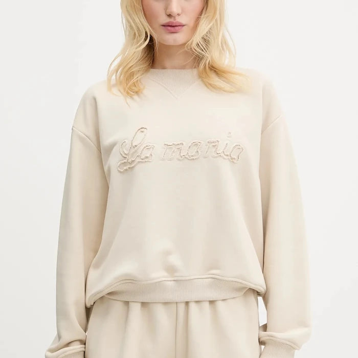 La Mania kadın pamuklu oversize sweatshirt